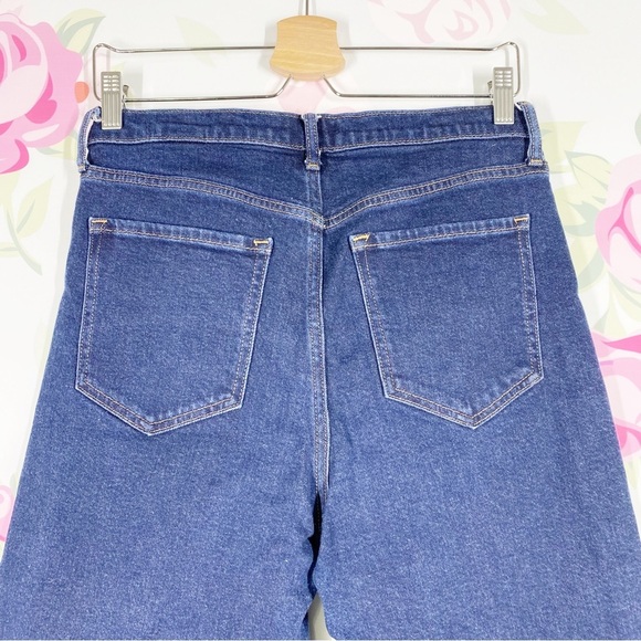 Banana Republic Dark Wash Hiigh Rise Wide Leg Crop Denim Jeans 28 - Picture 7 of 10